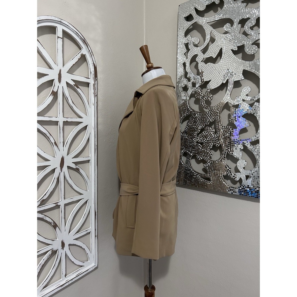Boston Proper SIZE 8 Beige Stretch Beyond Travel Belted Jacket NWT - Picture 2 of 6